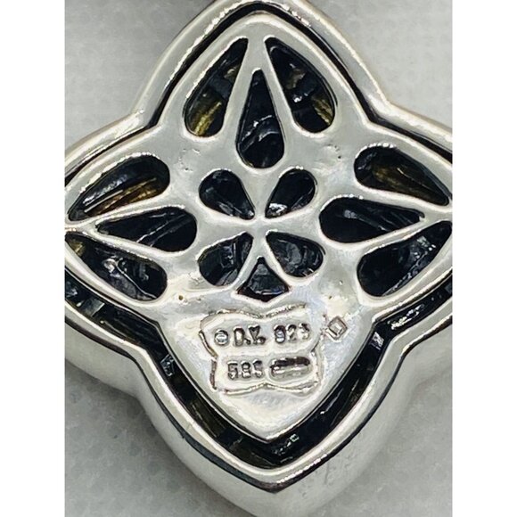 David Yurman 6 Strand & Quatrefoil Enhancer 925 585 - Picture 11 of 13